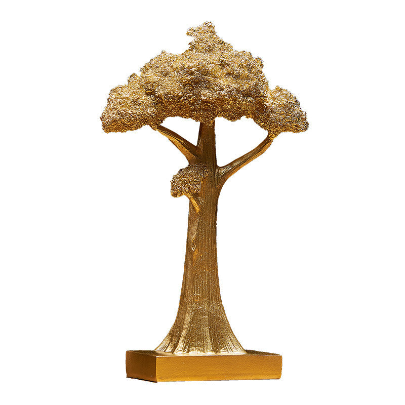 Golden Lucky Tree Decoration Store Cashier Decoration Desk Creative Decoration Image