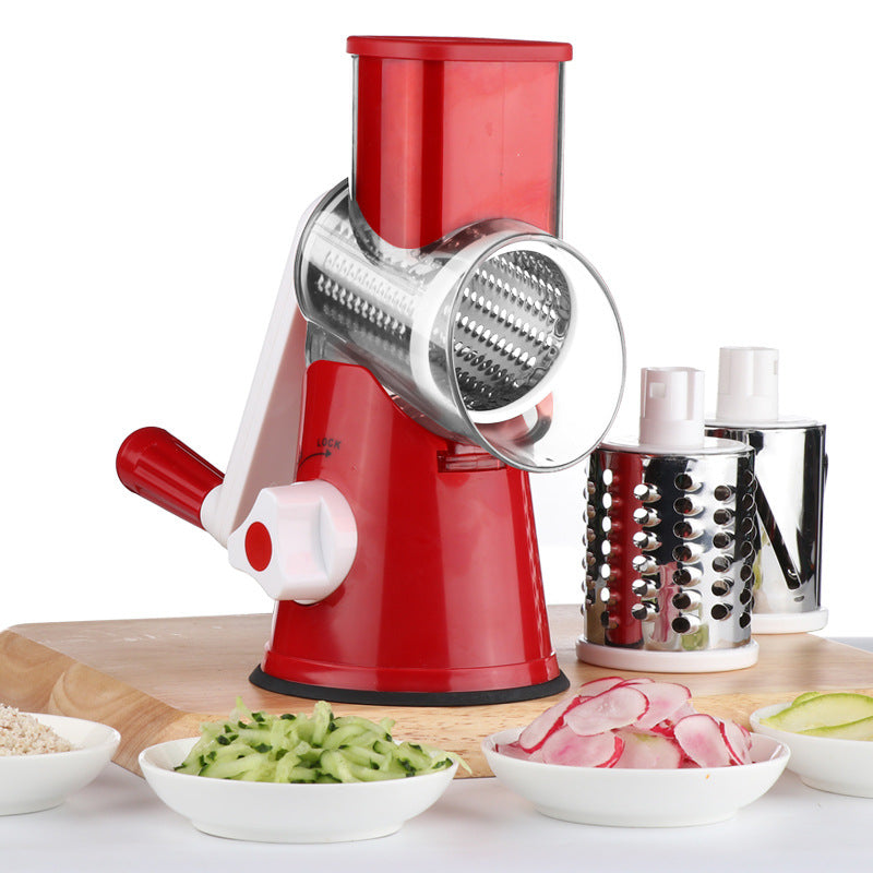 Food Processor Vegetable Chopper Kitchen Roller Gadgets Tool Vegetable Cutter Round Slicer Graters Potato Carrot Cheese Shredder Image