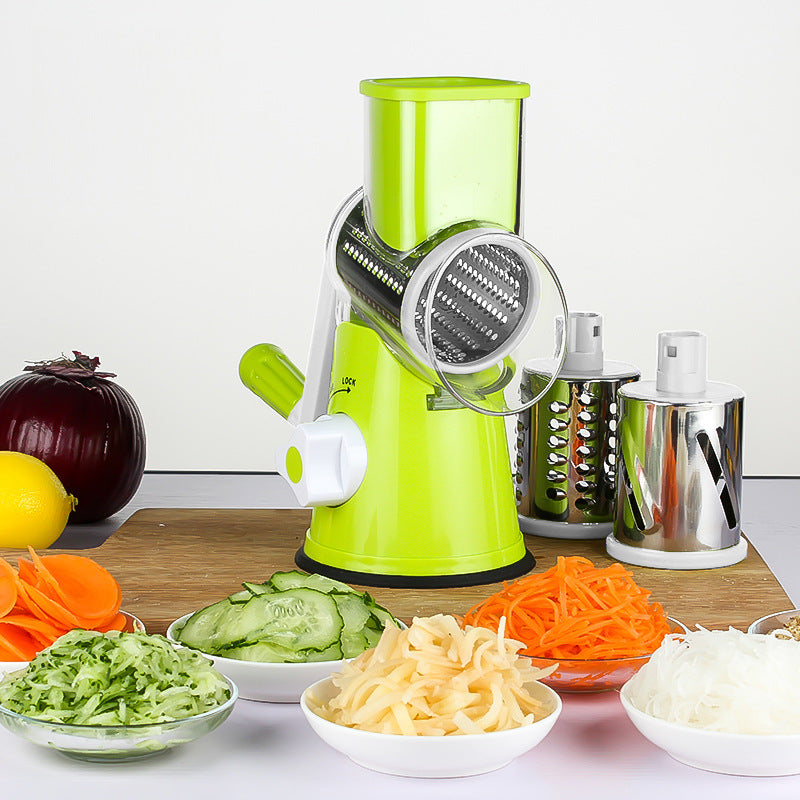 Food Processor Vegetable Chopper Kitchen Roller Gadgets Tool Vegetable Cutter Round Slicer Graters Potato Carrot Cheese Shredder Image