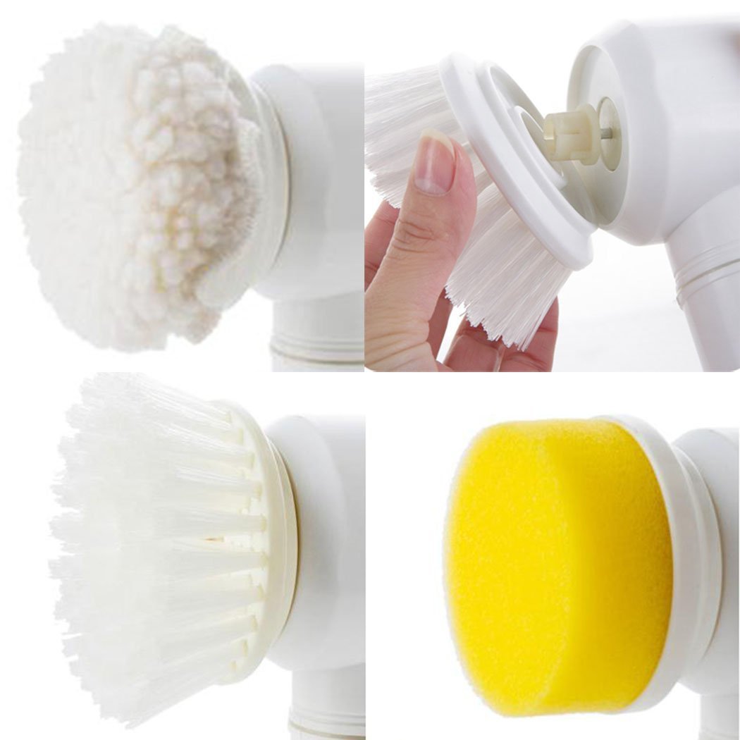 Electric Cleaning Brush Magic Brush Electric Bathtub Brush Housework 5 In 1 Cleaning Brush Electric Bathtub Brush Image