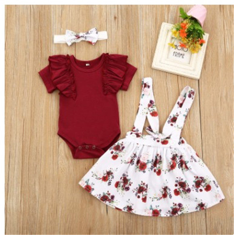 Clothing girl Baby Girls Kids Skirt Romper Clothes Image