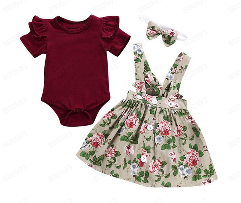 Clothing girl Baby Girls Kids Skirt Romper Clothes Image