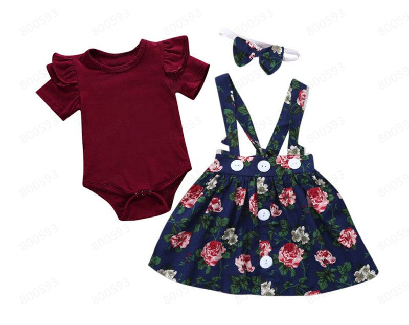 Clothing girl Baby Girls Kids Skirt Romper Clothes Image