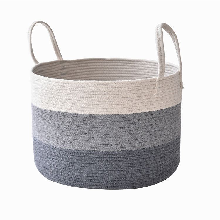 Cotton Rope Storage Basket Cotton Rope Basket, Toys, Sundries, Laundry Storage Basket Image