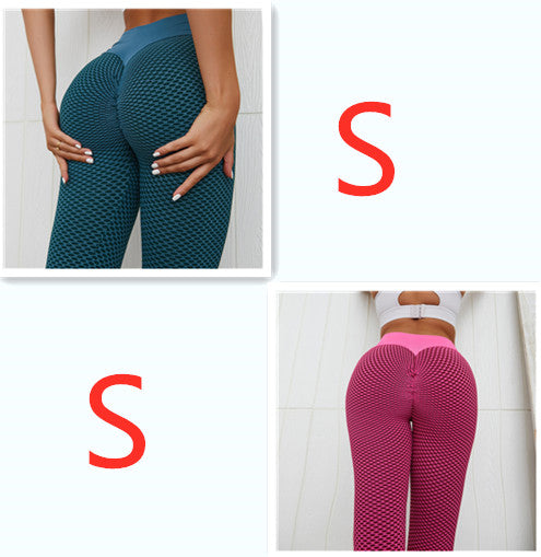 Plaid Leggings Fitness Yoga Pants Women's Seamless High Waist Leggings Breathable Gym Image