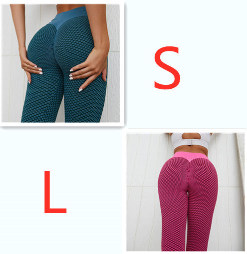 Plaid Leggings Fitness Yoga Pants Women's Seamless High Waist Leggings Breathable Gym Image