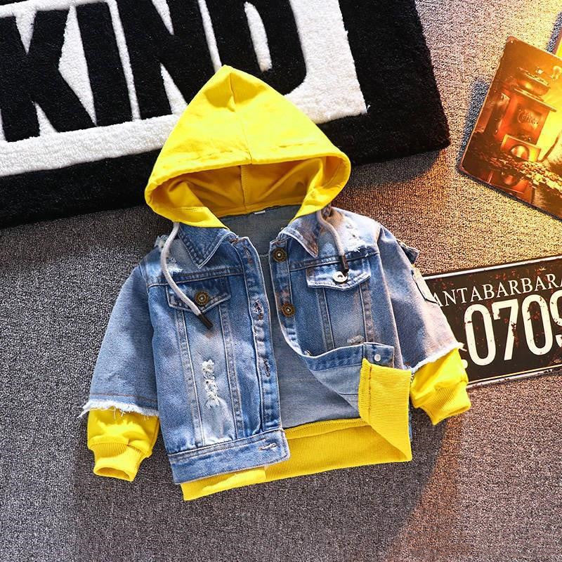 Boys Denim Jacket Spring And Autumn New Children'S Jacket Tops Image