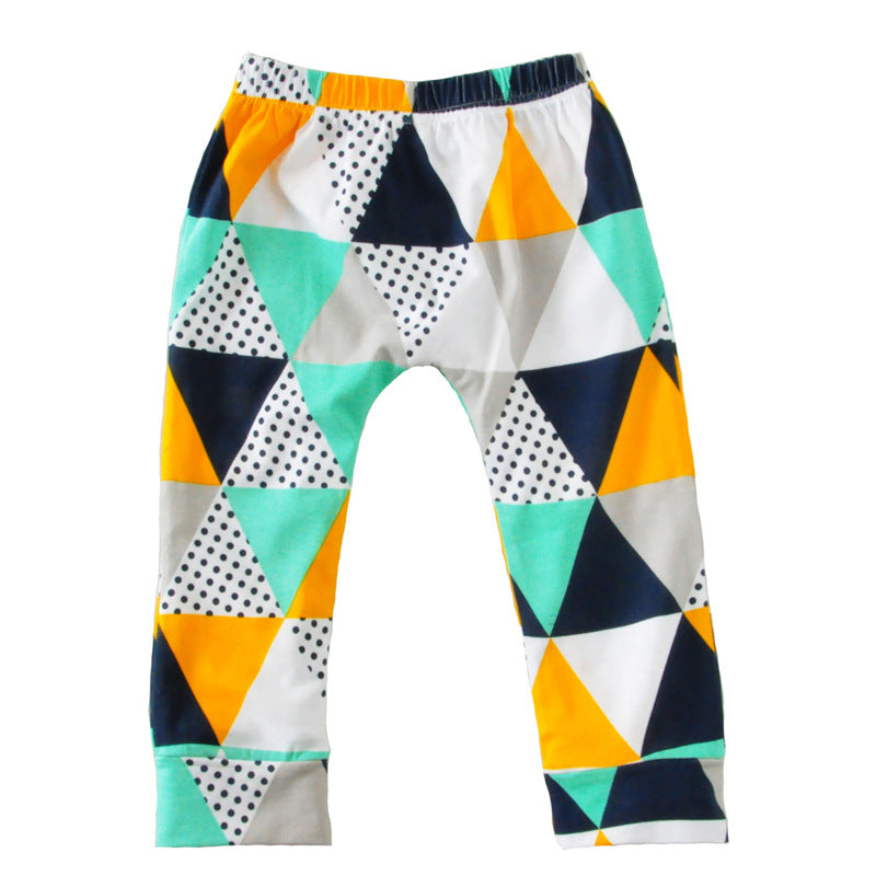 Children's Clothing Boy Suit Short-Sleeved T-Shirt Blue Letter Arrow Geometric Pants Baby Two-Piece Suit Image