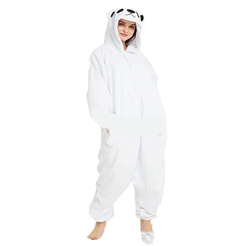 Brown Bear Polar Fleece Cartoon One-piece Animal Pajamas Image