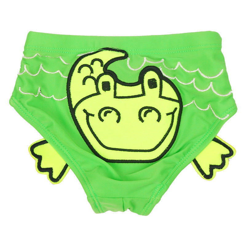 Baby Swimming Trunks Cute Embroidered Double Deck 1-3 Year Old Boys And Girls Learn Swimming Briefs Bathing Suit Image