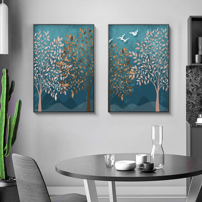 Nordic Modern Forest Landscape Living Room Wall Painting Canvas Painting Image