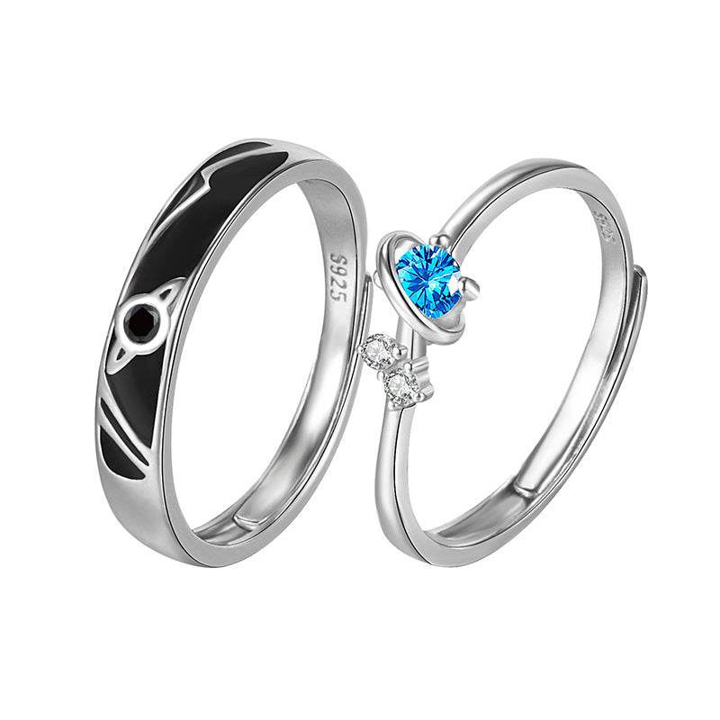 Dream Planet Couple Rings Fashion Personality Rings Men and Women Rings Image