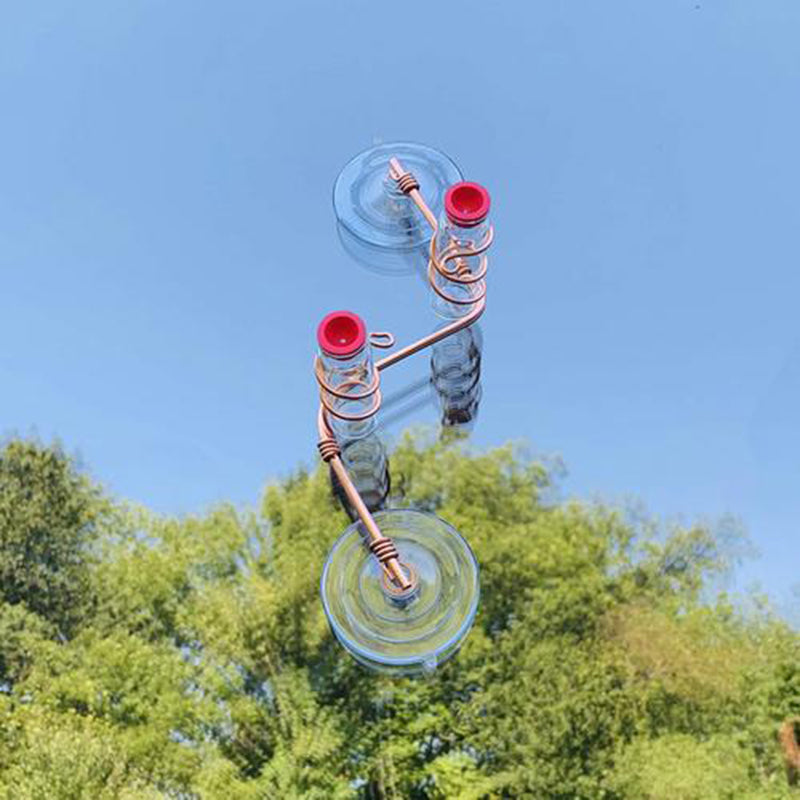 Garden Bird Feeder Supplies Hummingbird Feeder Drinker Suction Cup Easy To Clean Deck Garden Decor Bird Feeders for Wild Birds Image