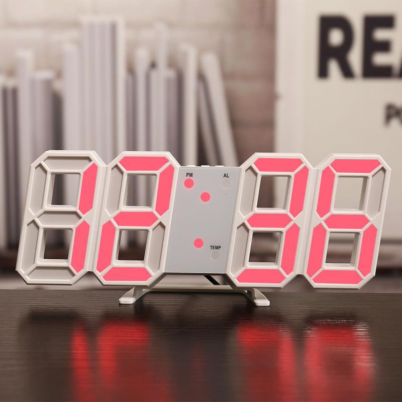 Three-dimensional Wall Clock, Silent Digital Alarm Clock, Three-dimensional Wall Clock For Living Room Image