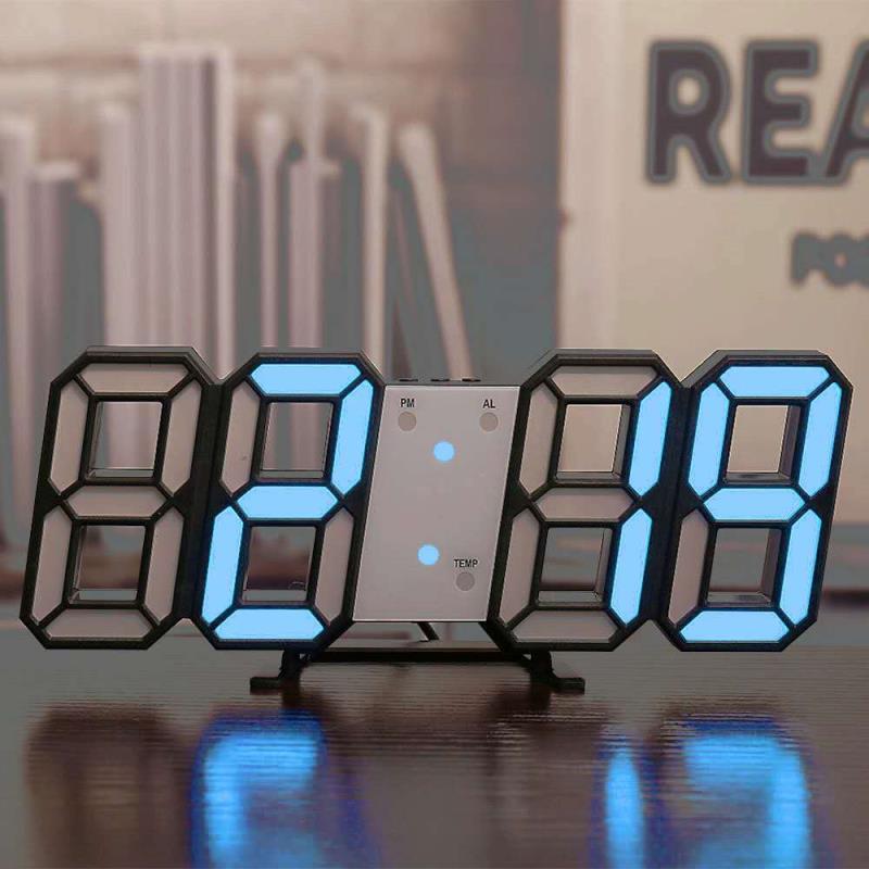 Three-dimensional Wall Clock, Silent Digital Alarm Clock, Three-dimensional Wall Clock For Living Room Image