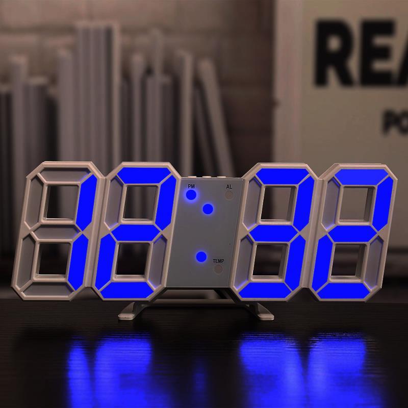 Three-dimensional Wall Clock, Silent Digital Alarm Clock, Three-dimensional Wall Clock For Living Room Image