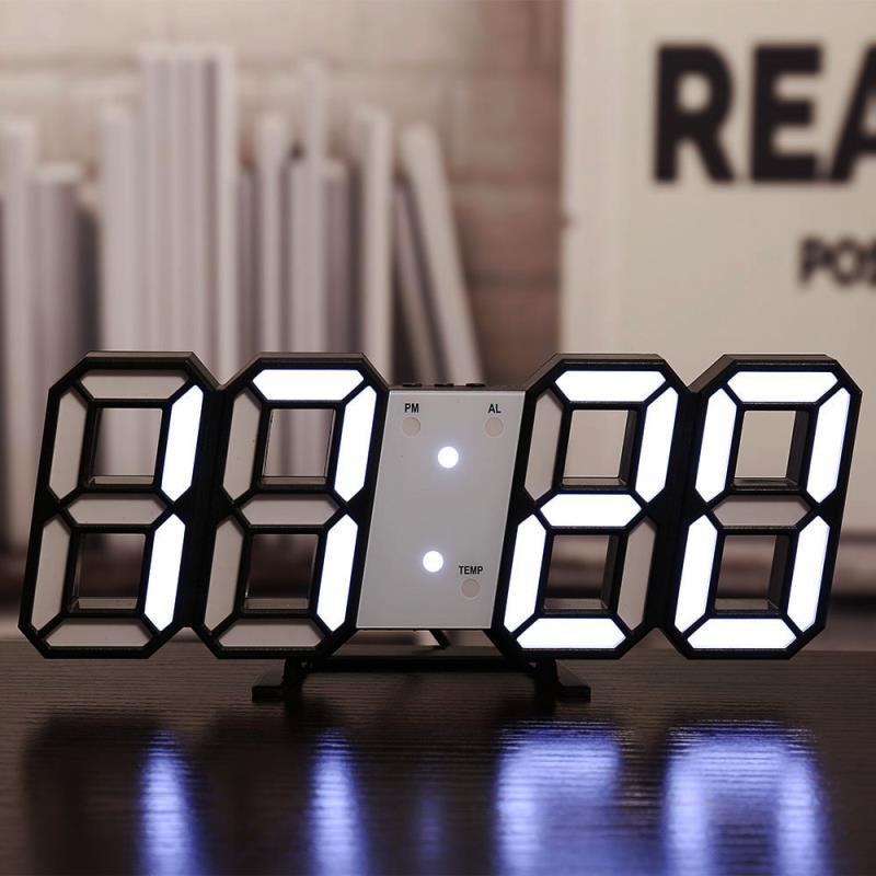 Three-dimensional Wall Clock, Silent Digital Alarm Clock, Three-dimensional Wall Clock For Living Room Image