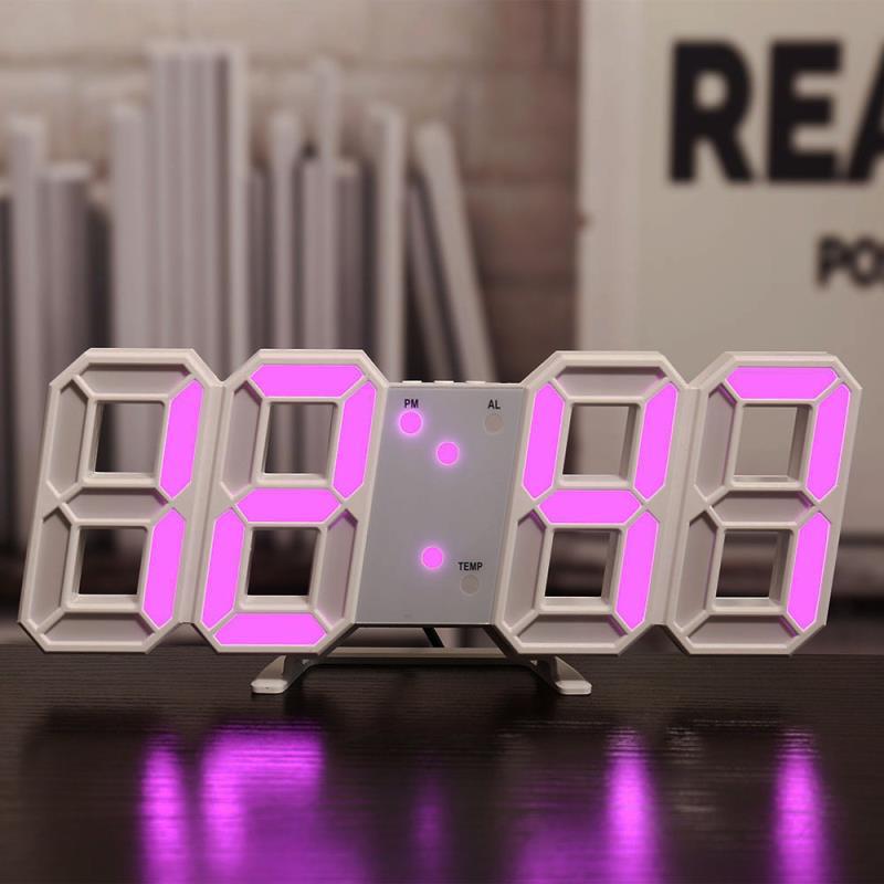 Three-dimensional Wall Clock, Silent Digital Alarm Clock, Three-dimensional Wall Clock For Living Room Image