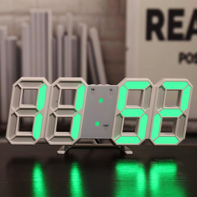 Three-dimensional Wall Clock, Silent Digital Alarm Clock, Three-dimensional Wall Clock For Living Room Image