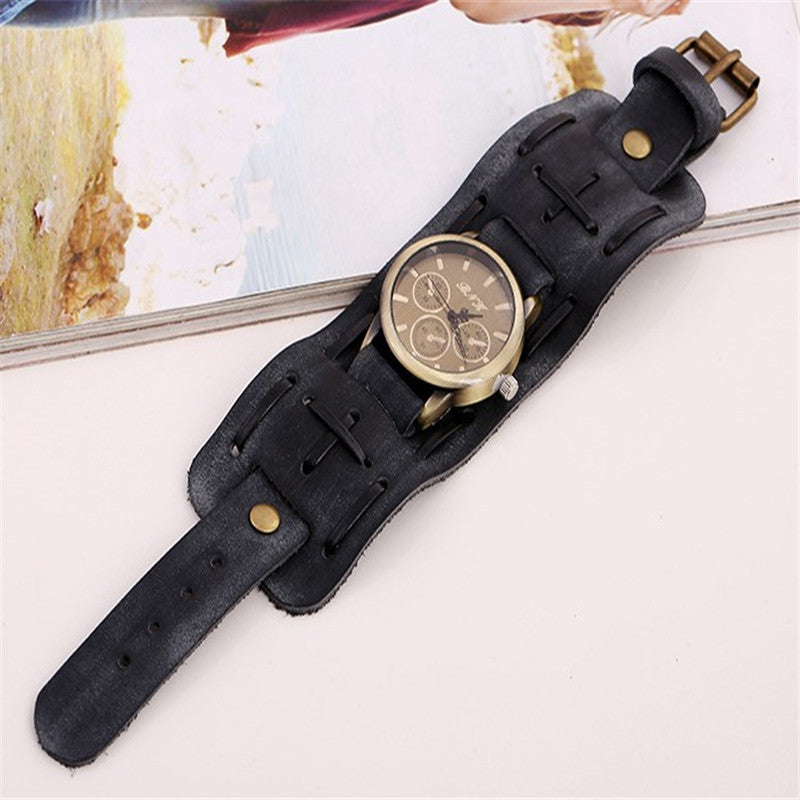 Accessories Foreign Trade Watches Retro Cowhide Watches Punk Watches Men'S Wrist Watches Image