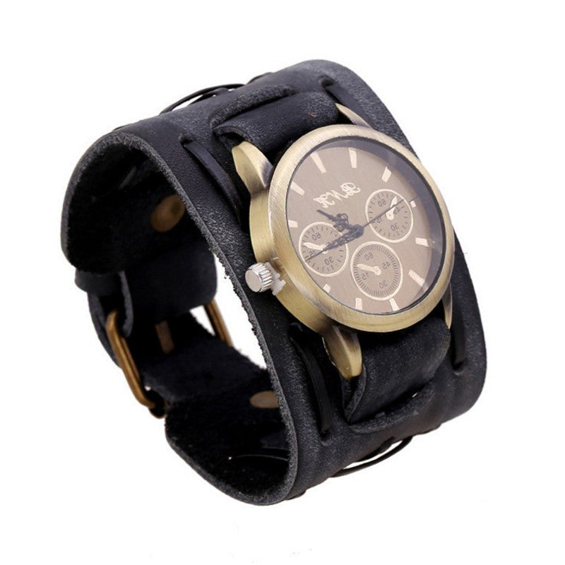 Accessories Foreign Trade Watches Retro Cowhide Watches Punk Watches Men'S Wrist Watches Image