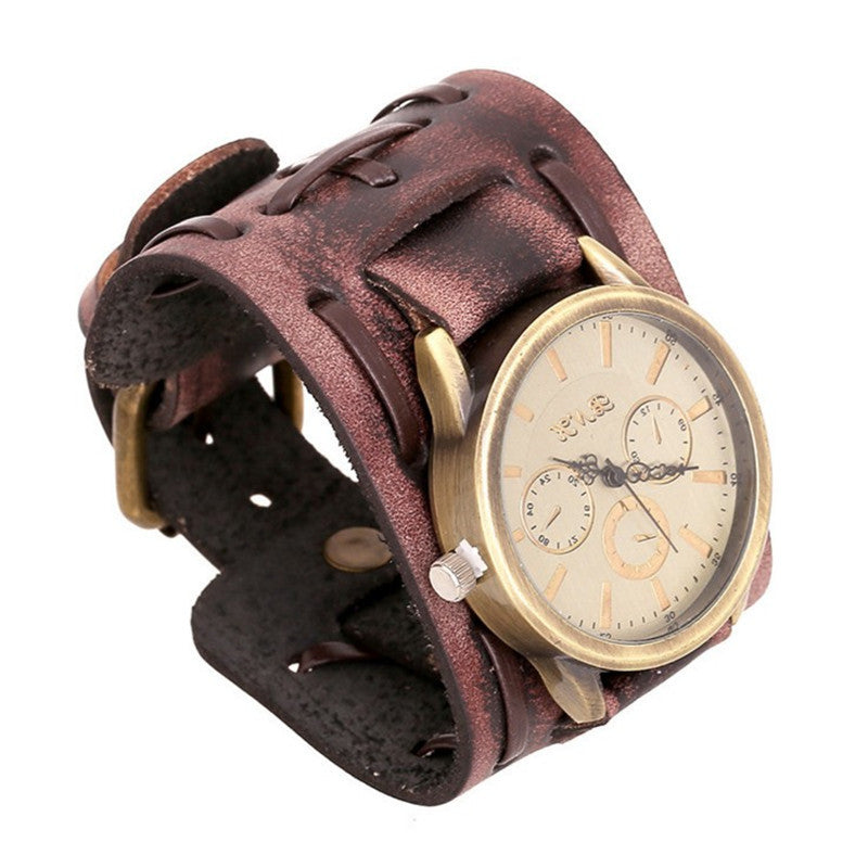 Accessories Foreign Trade Watches Retro Cowhide Watches Punk Watches Men'S Wrist Watches Image