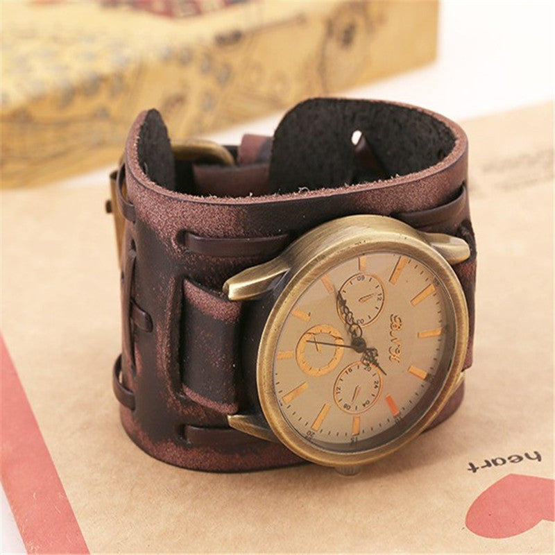 Accessories Foreign Trade Watches Retro Cowhide Watches Punk Watches Men'S Wrist Watches Image