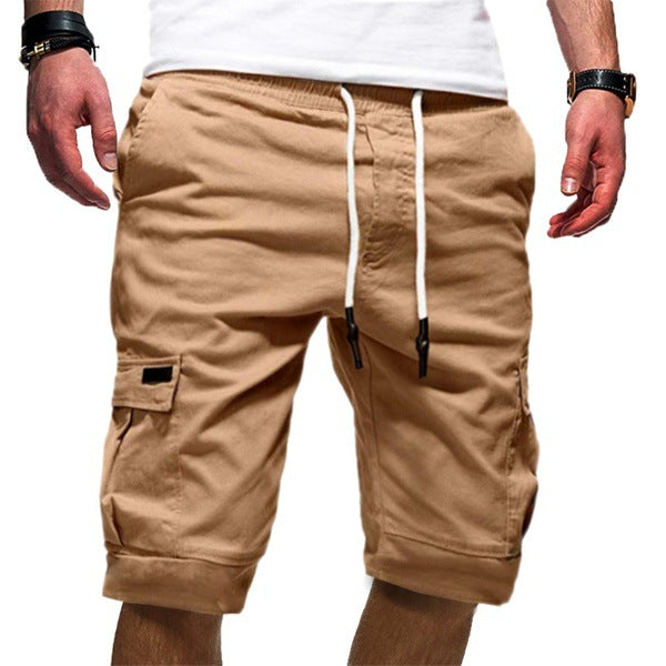 Men Casual Jogger Sports Cargo Shorts Military Combat Workout Gym Trousers Summer Mens Clothing Image
