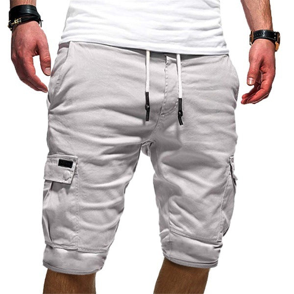 Men Casual Jogger Sports Cargo Shorts Military Combat Workout Gym Trousers Summer Mens Clothing Image