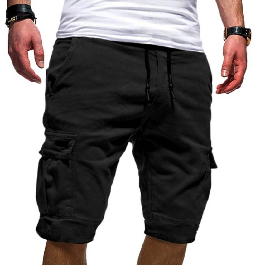 Men Casual Jogger Sports Cargo Shorts Military Combat Workout Gym Trousers Summer Mens Clothing Image