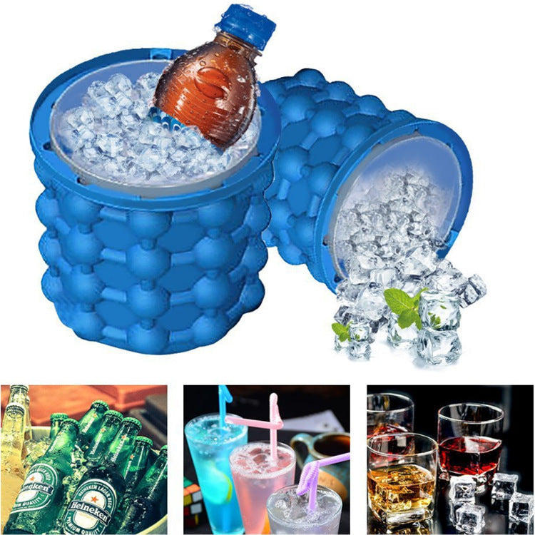 Silicone Ice Maker Quick Cold Ice Bucket Ice Cube Storage Silicone Bucket Image