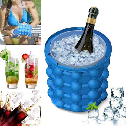 Silicone Ice Maker Quick Cold Ice Bucket Ice Cube Storage Silicone Bucket