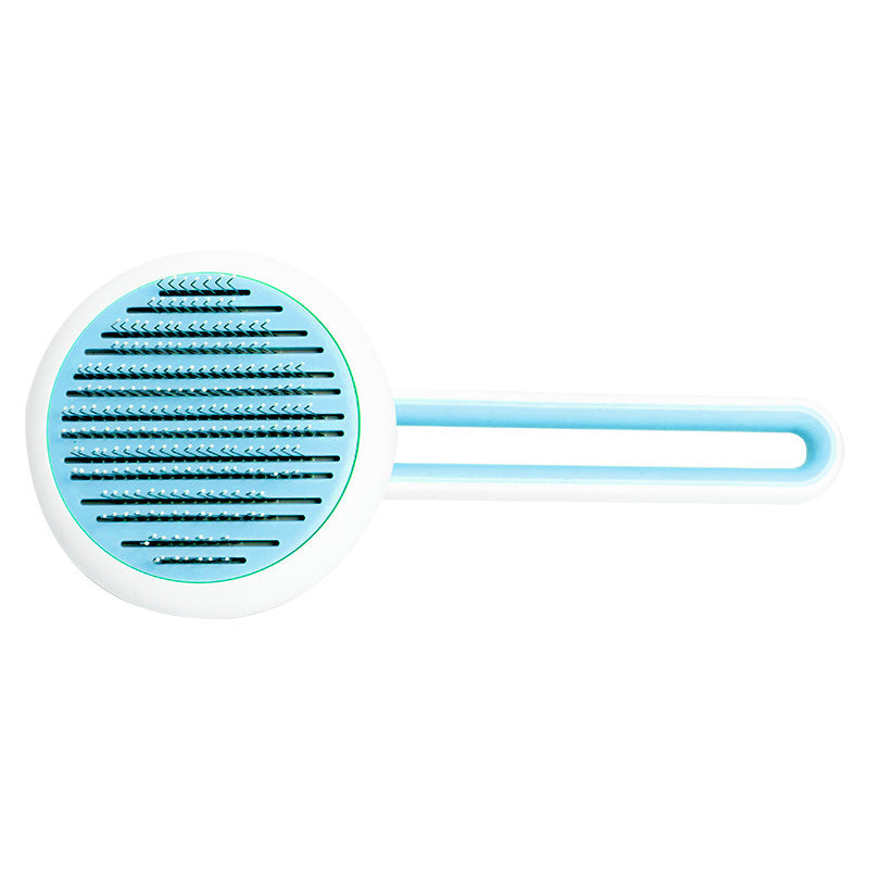 Pet Dog Hair Remover Cat Brush Grooming Tool Automatic Massage Comb Round Hair Brush For Cat Dog Pet Supplies Image