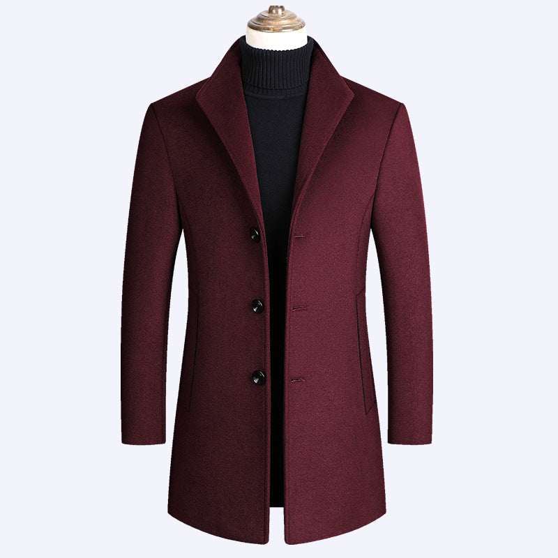 Woolen Coat Men Autumn And Winter Middle-Aged Men Image