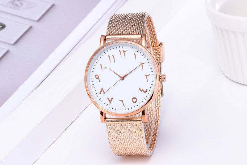 Fashion Creative Quartz Watches Couple Watches Digital Mesh Band Watches Image