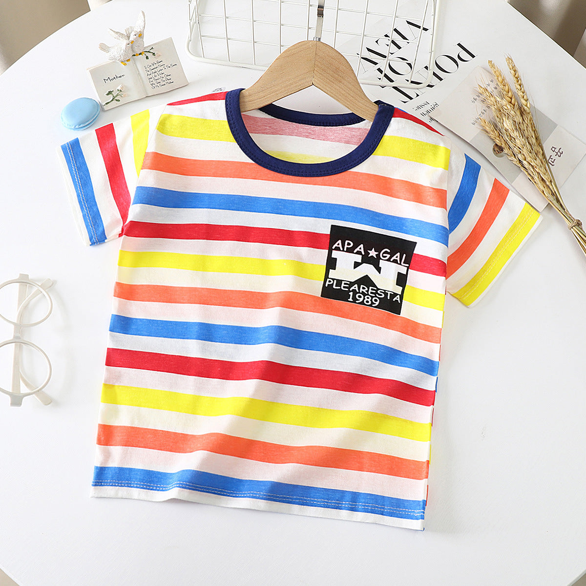 Children's Short-sleeved T-shirt cotton Baby Half-sleeved Bottoming Shirt Image