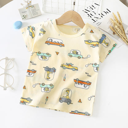 Children's Short-sleeved T-shirt cotton Baby Half-sleeved Bottoming Shirt