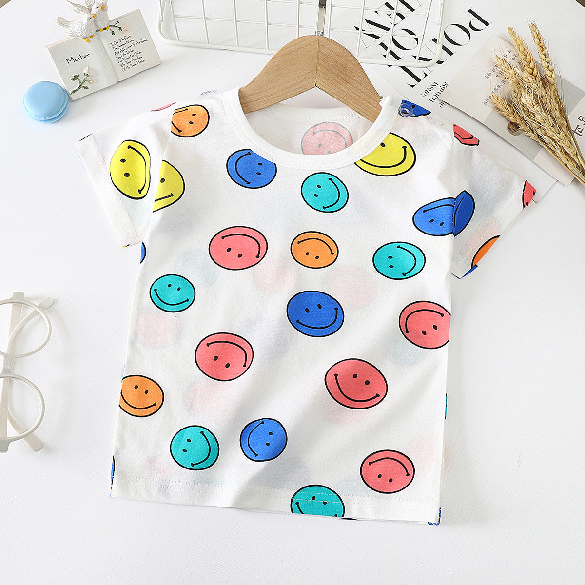 Children's Short-sleeved T-shirt cotton Baby Half-sleeved Bottoming Shirt Image