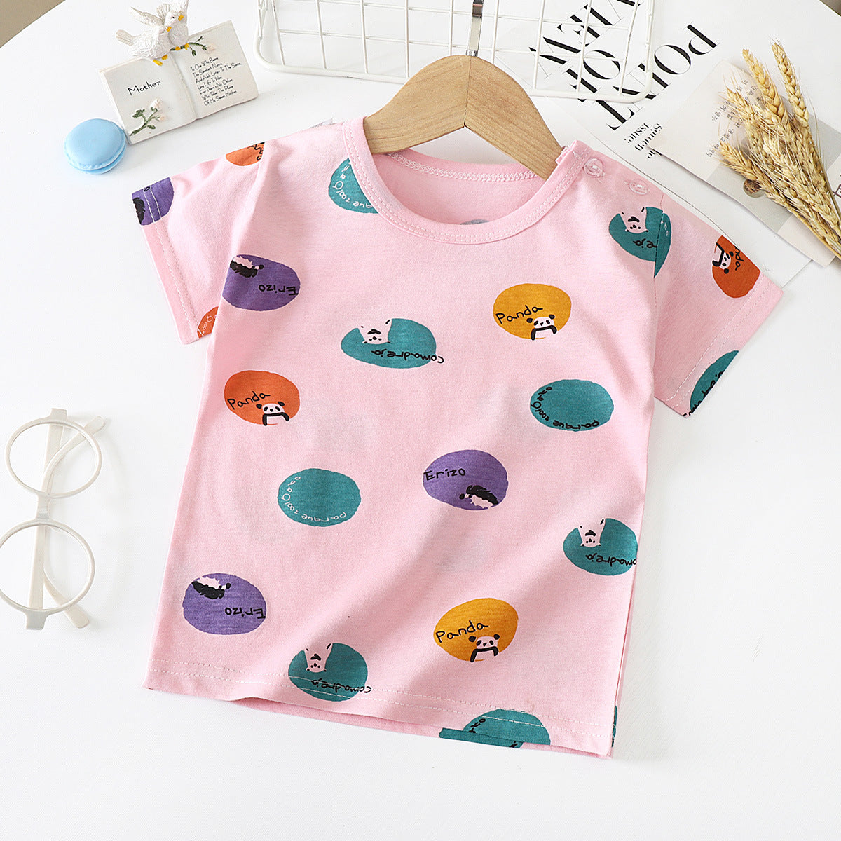 Children's Short-sleeved T-shirt cotton Baby Half-sleeved Bottoming Shirt Image