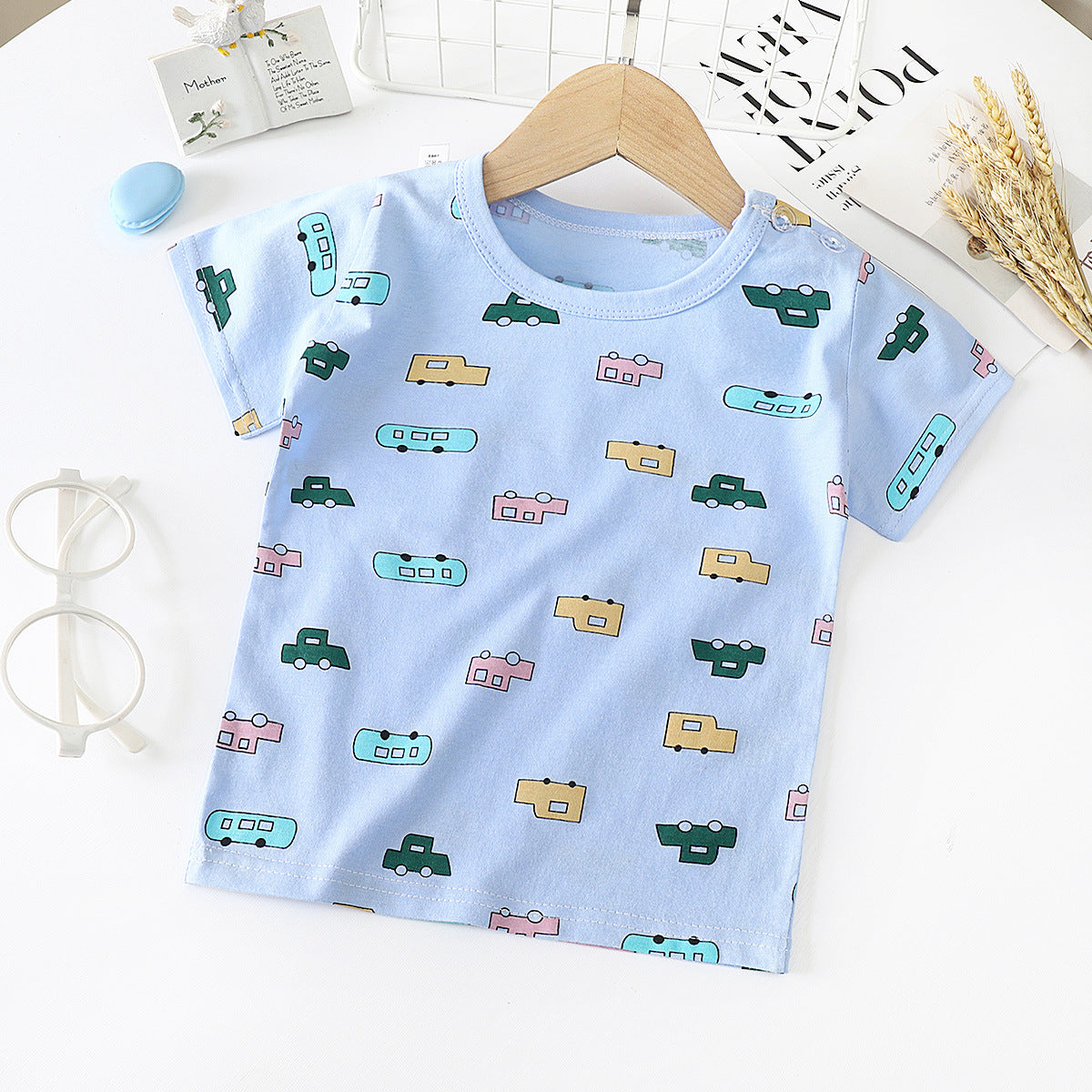 Children's Short-sleeved T-shirt cotton Baby Half-sleeved Bottoming Shirt Image