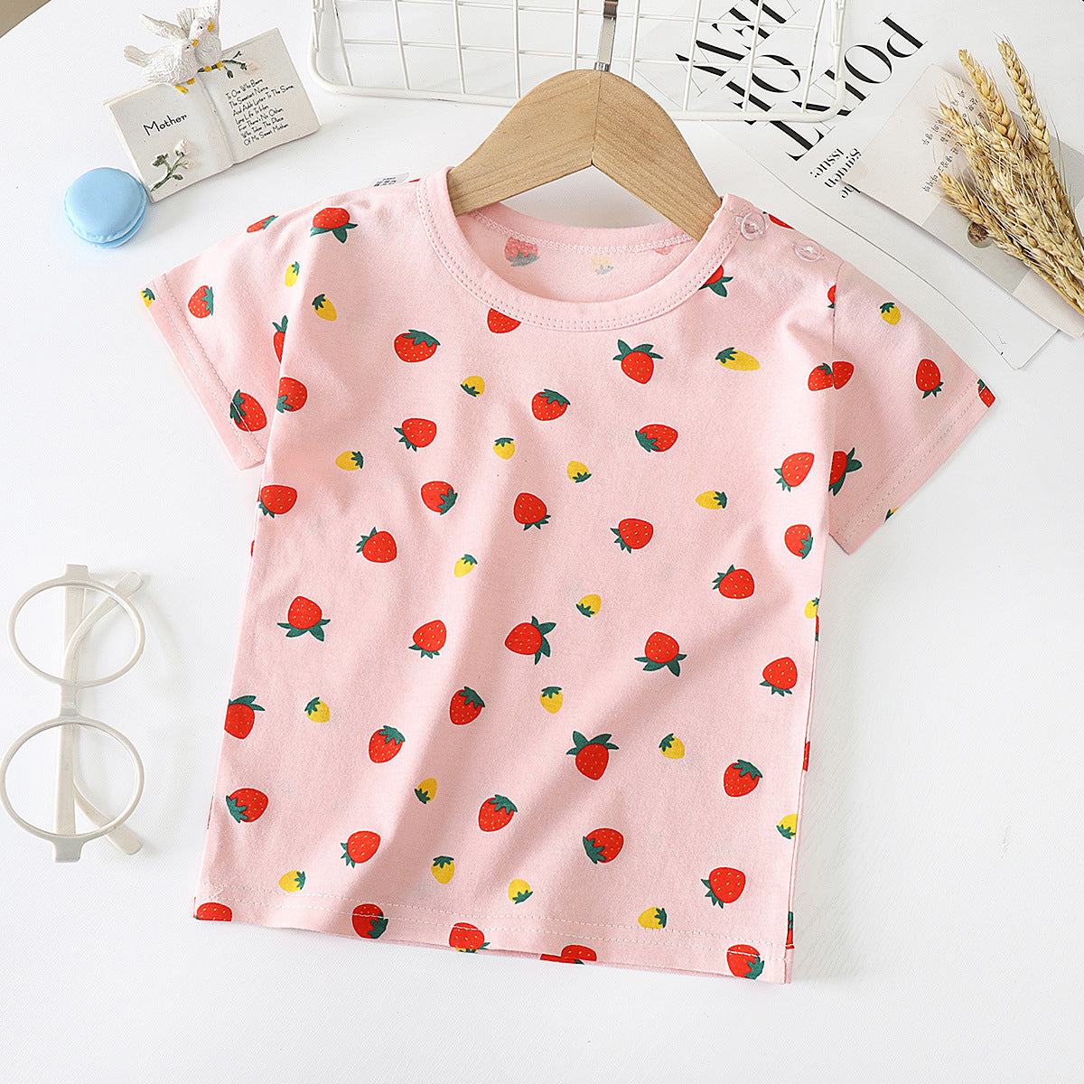 Children's Short-sleeved T-shirt cotton Baby Half-sleeved Bottoming Shirt Image