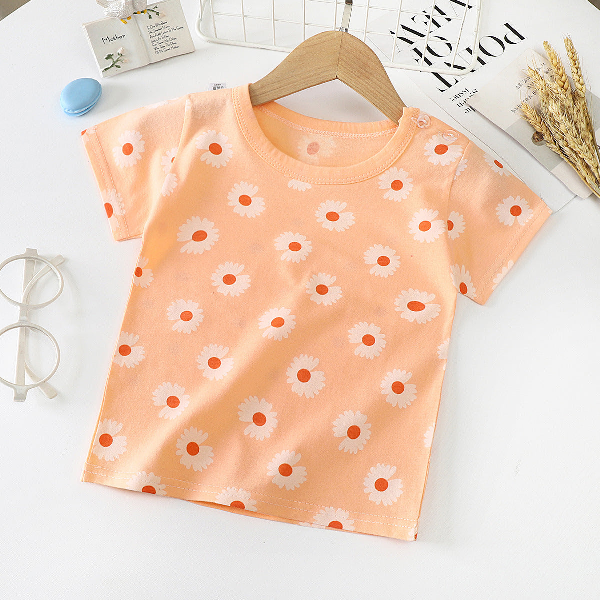 Children's Short-sleeved T-shirt cotton Baby Half-sleeved Bottoming Shirt Image