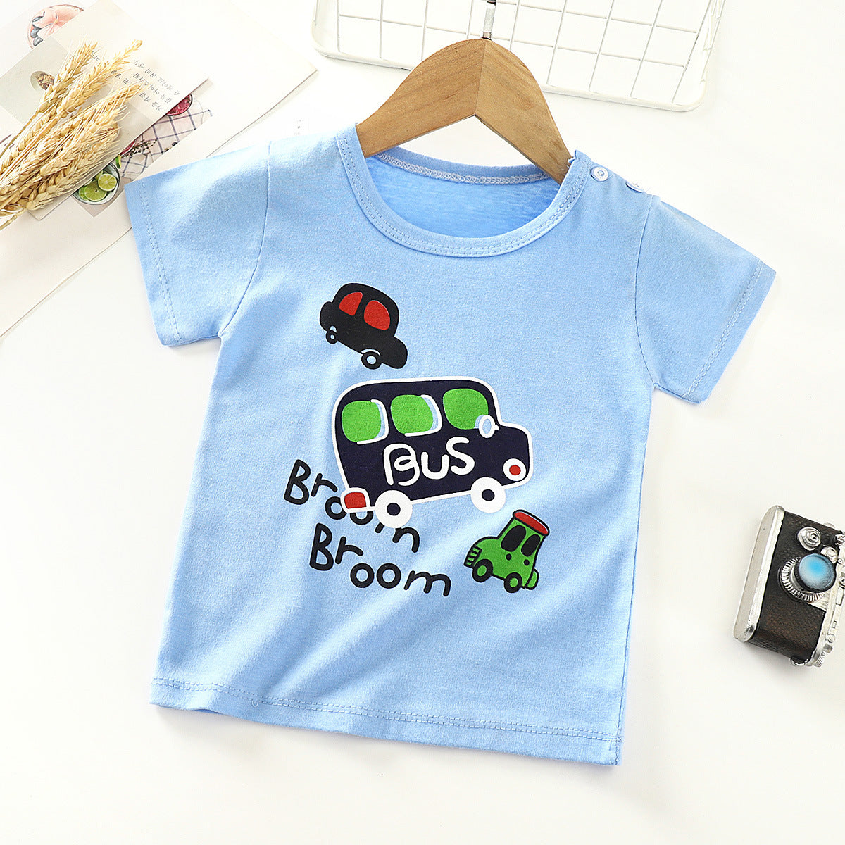 Children's Short-sleeved T-shirt cotton Baby Half-sleeved Bottoming Shirt Image