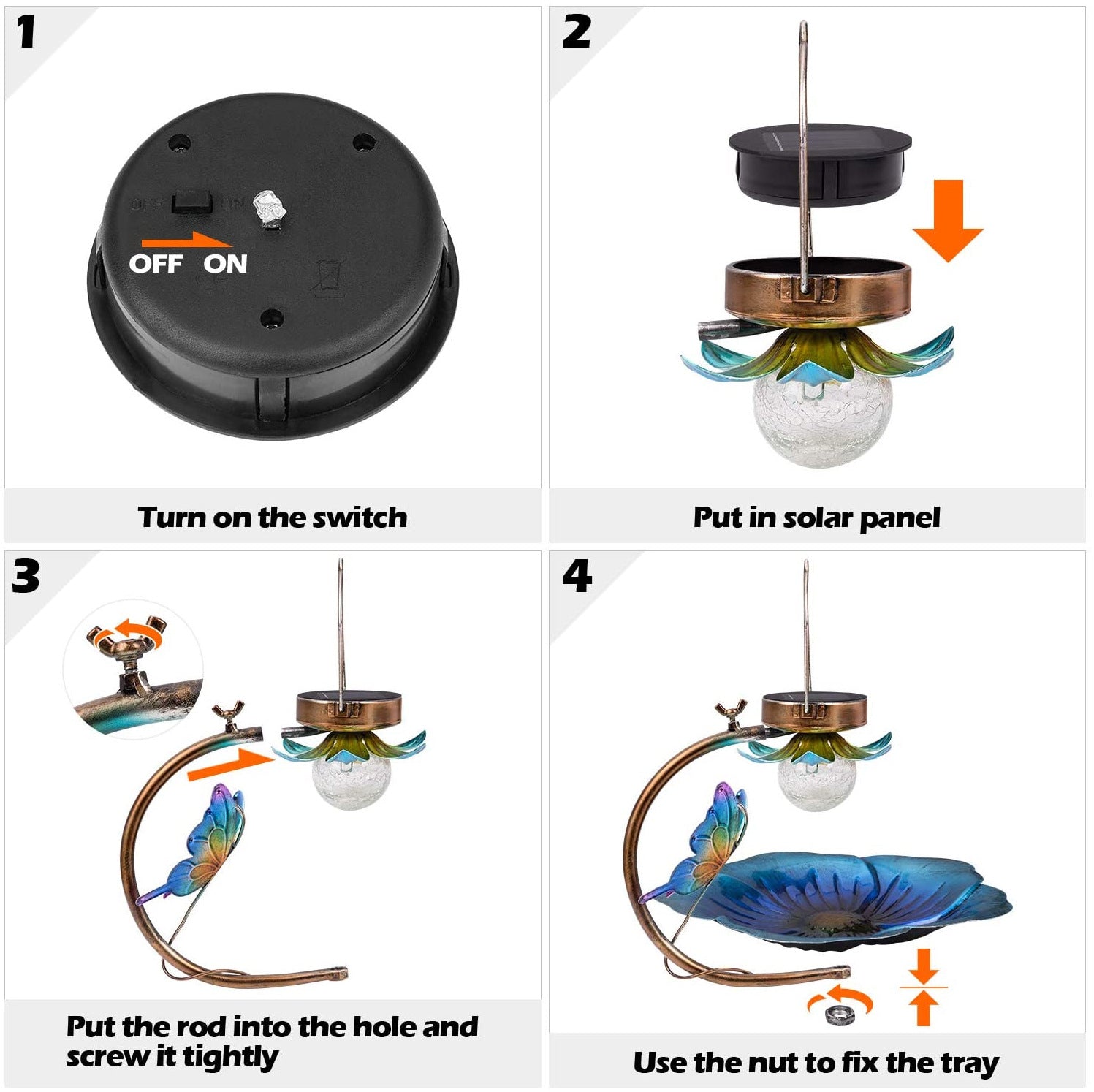 Solar Crack Ball Bird Feeder Image