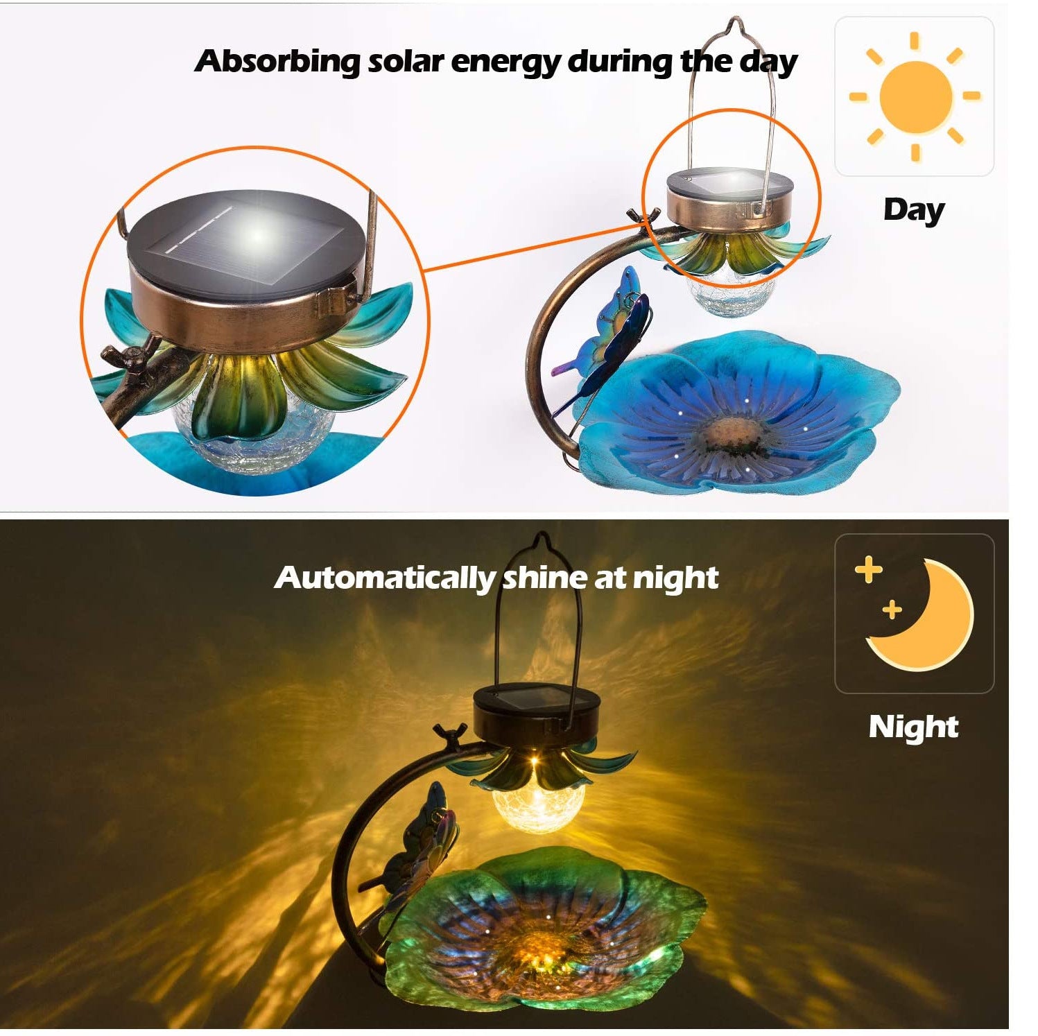 Solar Crack Ball Bird Feeder Image