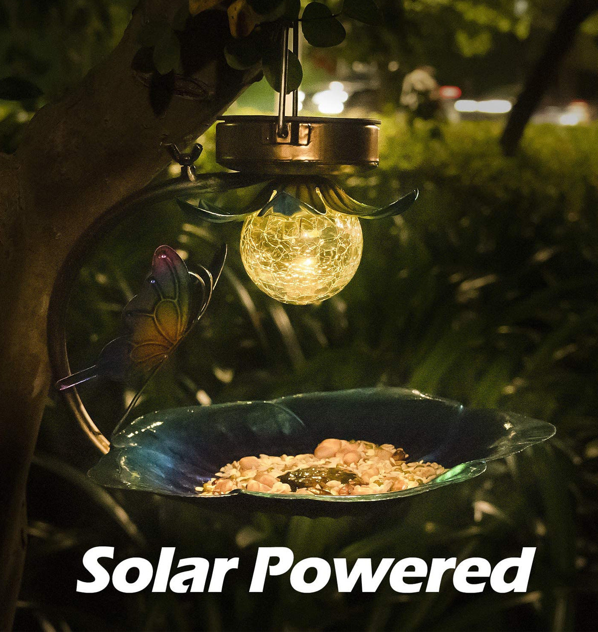 Solar Crack Ball Bird Feeder Image