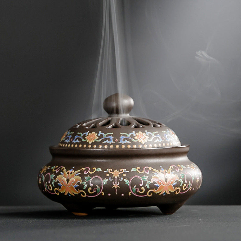 Ceramic Cloisonne Incense Burner, Backward Incense Burner, Incense Channel Enamel Image