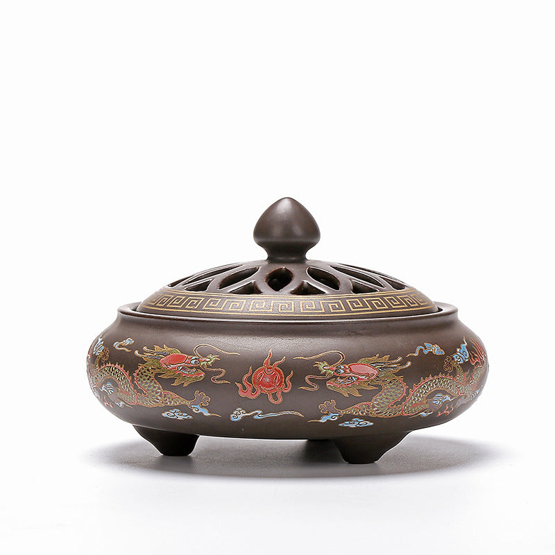 Ceramic Cloisonne Incense Burner, Backward Incense Burner, Incense Channel Enamel Image