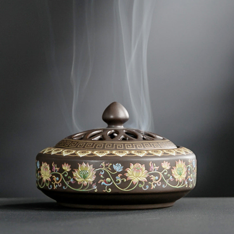 Ceramic Cloisonne Incense Burner, Backward Incense Burner, Incense Channel Enamel Image