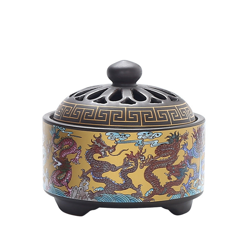 Ceramic Cloisonne Incense Burner, Backward Incense Burner, Incense Channel Enamel Image